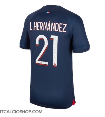 Paris Saint-Germain Lucas Hernandez #21 Prima Maglia 2023-24 Manica Corta